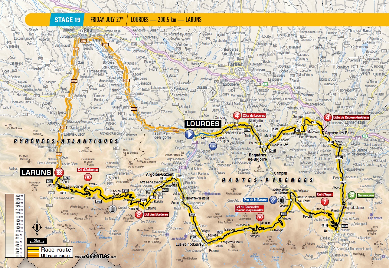 Tour de France Vorschau 19. Etappe Streckenverlauf