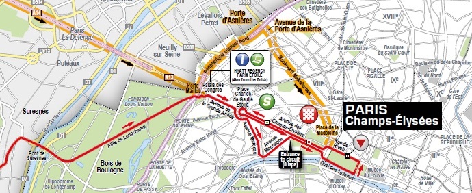 Tour de France Vorschau Streckenkarte Ziel